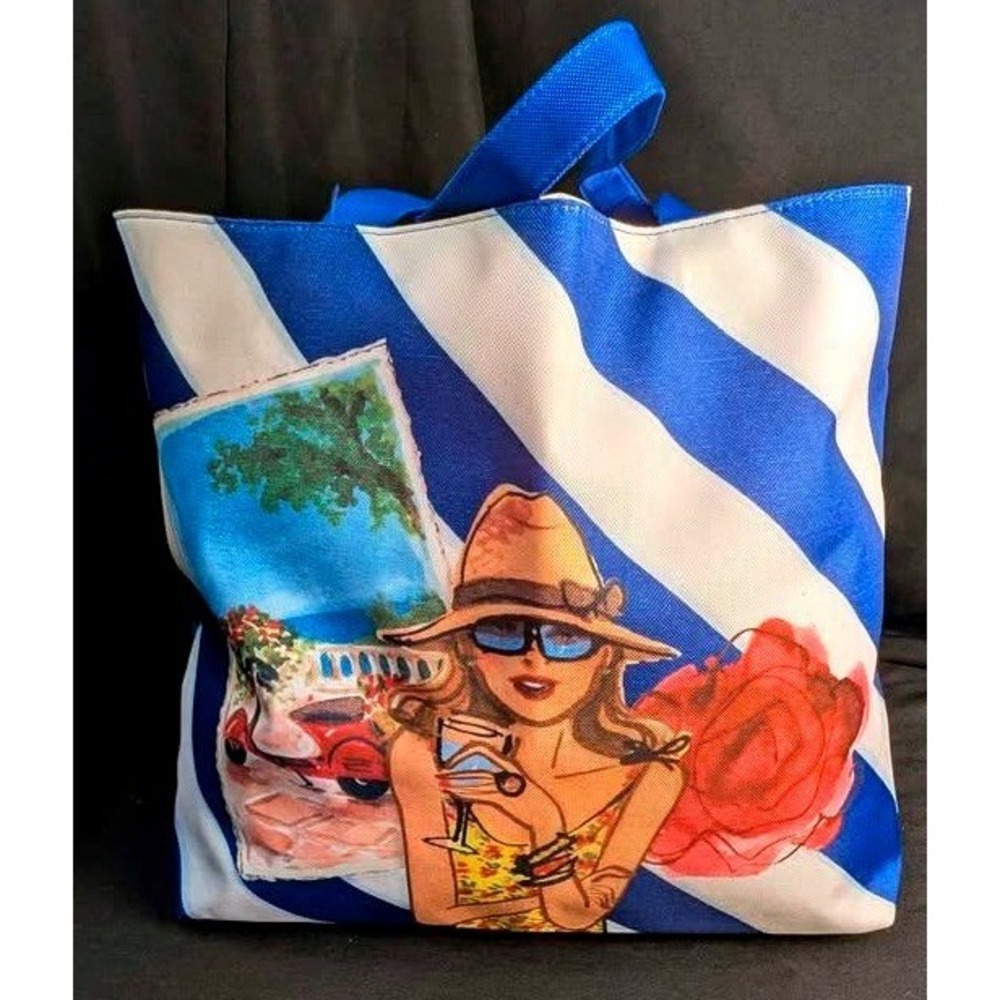 2 ~ Lancôme Paris Exclusive Gift Beach Tote Bags ~ NWOT - Vacation Chic ~ Beach - Picture 6 of 9